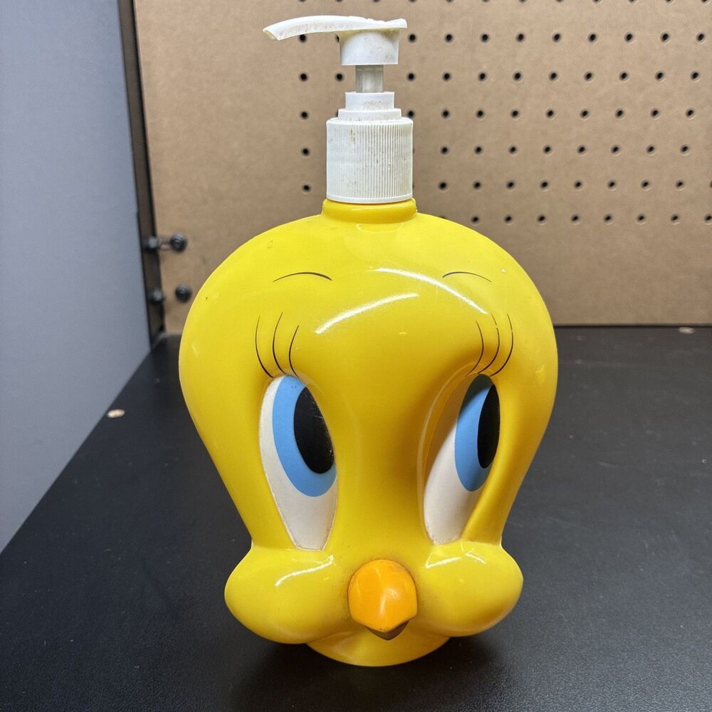 Vintage 1997 Tweety Bird Large Soap Dispenser Pump Looney Tunes